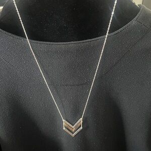 Chevron Necklace in Silver/Gold Tone